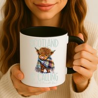 Scotland Is Calling And I Must Go! Highland Cow Gift Mug