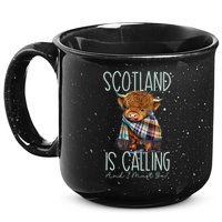 Scotland Is Calling And I Must Go! Highland Cow Gift 15oz Campfire Ceramic Mug