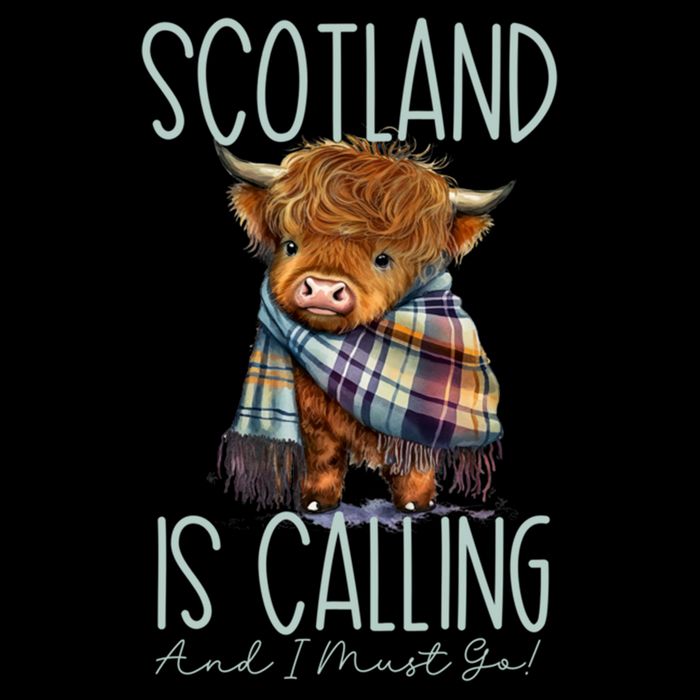 Scotland Is Calling And I Must Go! Highland Cow Gift Drawstring Bag