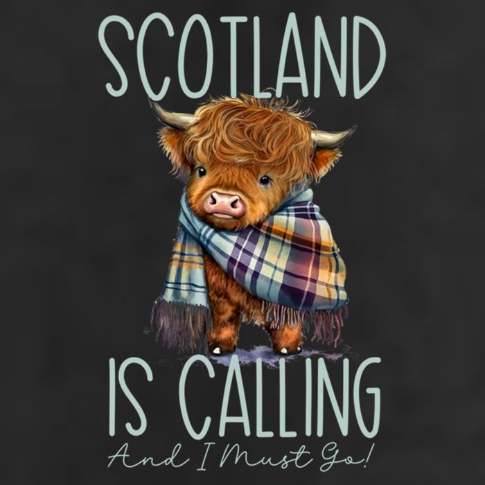 Scotland Is Calling And I Must Go! Highland Cow Gift Golf Towel
