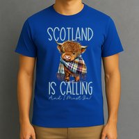 Scotland Is Calling And I Must Go! Highland Cow Gift T-Shirt