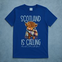 Scotland Is Calling And I Must Go! Highland Cow Gift T-Shirt