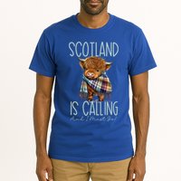 Scotland Is Calling And I Must Go! Highland Cow Gift Tall T-Shirt