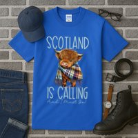 Scotland Is Calling And I Must Go! Highland Cow Gift Tall T-Shirt