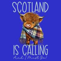 Scotland Is Calling And I Must Go! Highland Cow Gift Sustainable Knit Beanie
