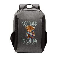 Scotland Is Calling And I Must Go! Highland Cow Gift Vector Backpack