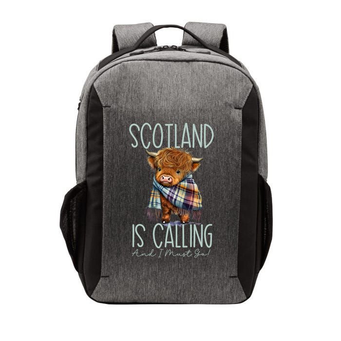 Scotland Is Calling And I Must Go! Highland Cow Gift Vector Backpack