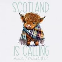 Scotland Is Calling And I Must Go! Highland Cow Gift Garment-Dyed Sweatshirt