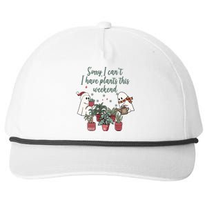 Sorry I CanT I Have Plants This Weekend Christmas Plant Lady Snapback Five-Panel Rope Hat