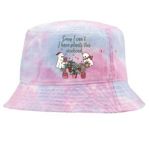 Sorry I CanT I Have Plants This Weekend Christmas Plant Lady Tie-Dyed Bucket Hat