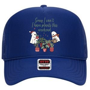 Sorry I CanT I Have Plants This Weekend Christmas Plant Lady High Crown Mesh Back Trucker Hat