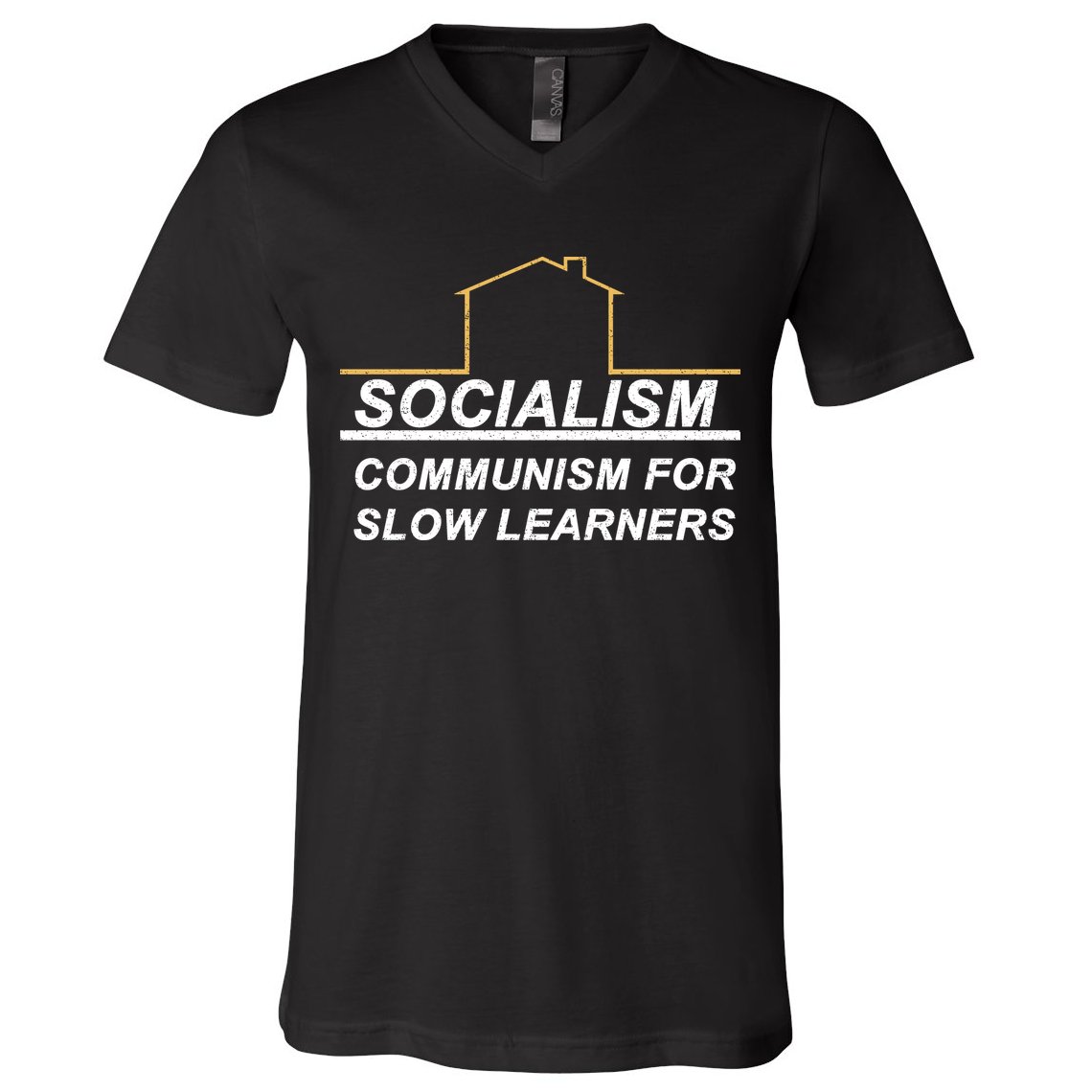 Socialism Is Communism For Slow Learners V-Neck T-Shirt
