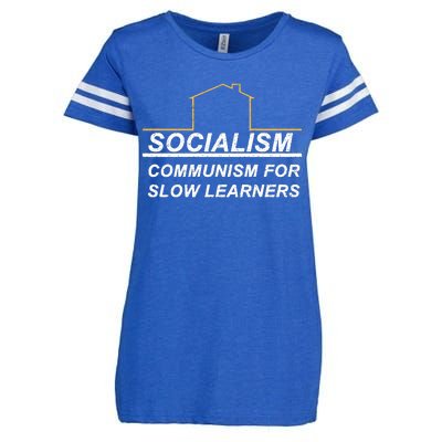 Socialism Is Communism For Slow Learners Enza Ladies Jersey Football T-Shirt