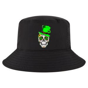 Sugar Irish Clover Skull St Patricks Day Cool Comfort Performance Bucket Hat