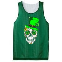 Sugar Irish Clover Skull St Patricks Day Mesh Reversible Basketball Jersey Tank