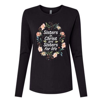 sisters in christ for life cute faithful Womens Cotton Relaxed Long Sleeve T-Shirt