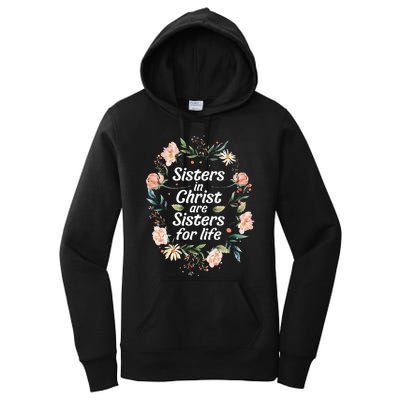 sisters in christ for life cute faithful Women's Pullover Hoodie