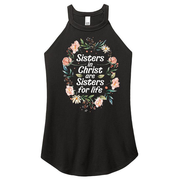 sisters in christ for life cute faithful Women’s Perfect Tri Rocker Tank