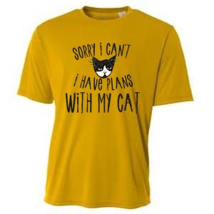 Sorry I Cant I Have Plans With My Cat Gift Cooling Performance Crew T-Shirt