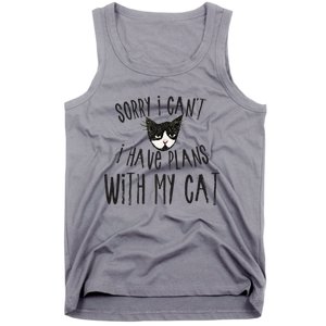 Sorry I Cant I Have Plans With My Cat Gift Tank Top