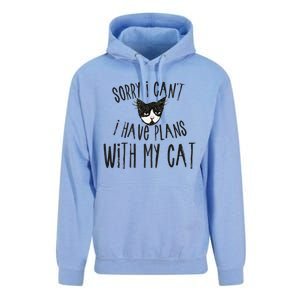 Sorry I Cant I Have Plans With My Cat Gift Unisex Surf Hoodie