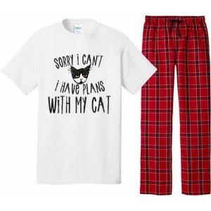 Sorry I Cant I Have Plans With My Cat Gift Pajama Set