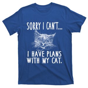 Sorry I Can't I Have Plans With My Cat Cute Cat Gift T-Shirt