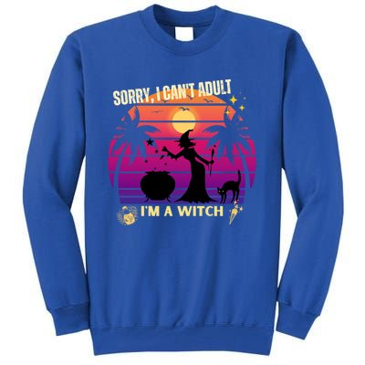 Sorry I Cant Adult I Am A Witch Cool Gift Tall Sweatshirt