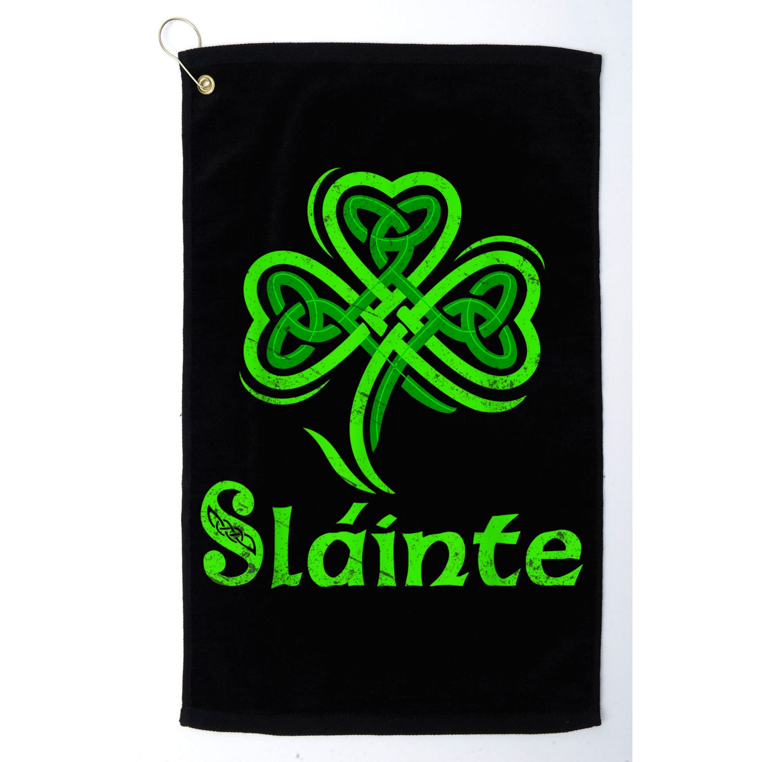 Slainte Irish Cheers Good Health St Patricks Day Slainte Golf Towel