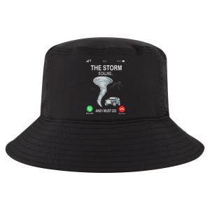 Storm Is Calling Funny Meteorologist Chasing Storm Chaser Cool Comfort Performance Bucket Hat