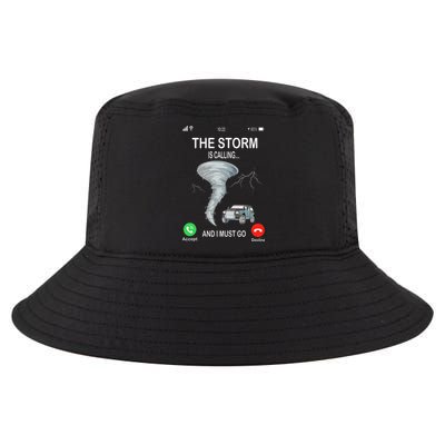 Storm Is Calling Funny Meteorologist Chasing Storm Chaser Cool Comfort Performance Bucket Hat