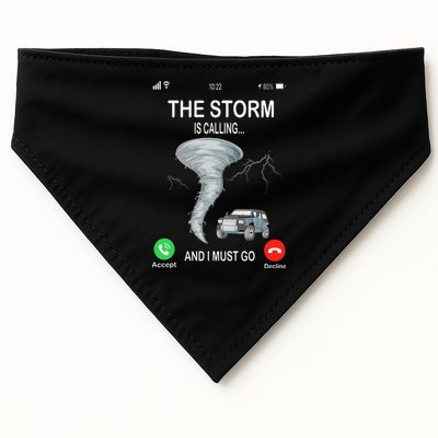 Storm Is Calling Funny Meteorologist Chasing Storm Chaser USA-Made Doggie Bandana