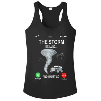 Storm Is Calling Funny Meteorologist Chasing Storm Chaser Ladies PosiCharge Competitor Racerback Tank