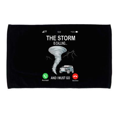 Storm Is Calling Funny Meteorologist Chasing Storm Chaser Microfiber Hand Towel