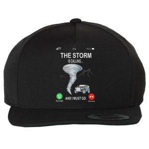 Storm Is Calling Funny Meteorologist Chasing Storm Chaser Wool Snapback Cap