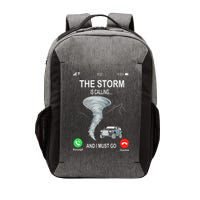 Storm Is Calling Funny Meteorologist Chasing Storm Chaser Vector Backpack