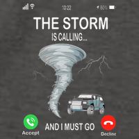Storm Is Calling Funny Meteorologist Chasing Storm Chaser Vector Backpack