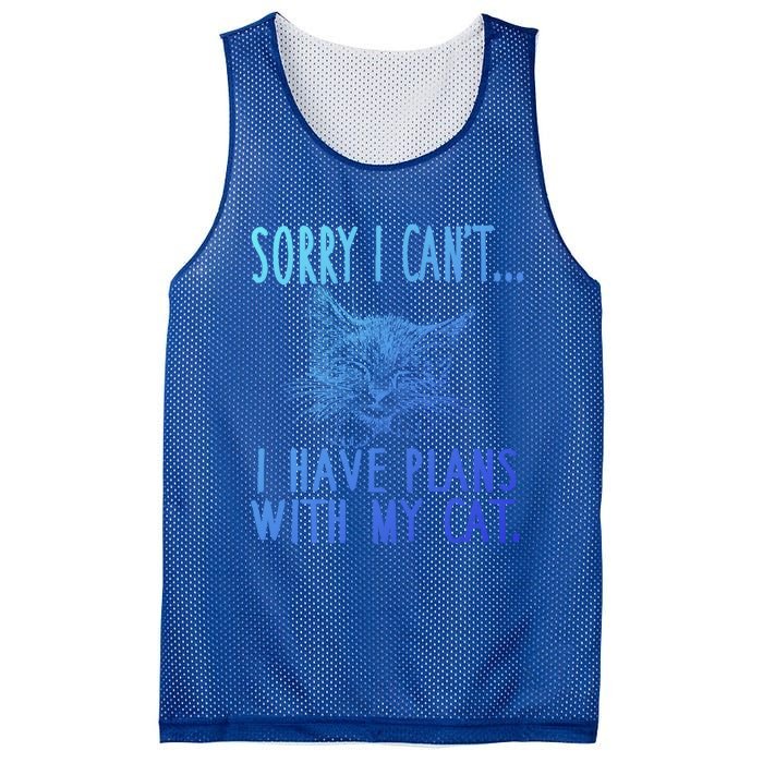 Sorry I CanT I Have Plans With My Cat Cute Cat Gift Mesh Reversible Basketball Jersey Tank