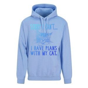 Sorry I CanT I Have Plans With My Cat Cute Cat Gift Unisex Surf Hoodie