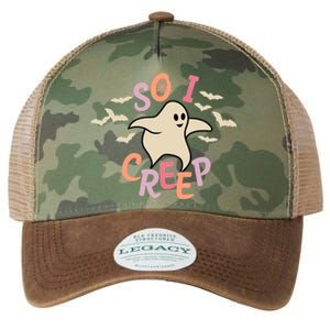 So I Creep Retro Halloween Spooky Vibes Trick Or Treat Ghost Legacy Tie Dye Trucker Hat