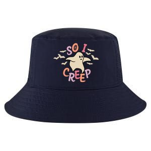 So I Creep Retro Halloween Spooky Vibes Trick Or Treat Ghost Cool Comfort Performance Bucket Hat