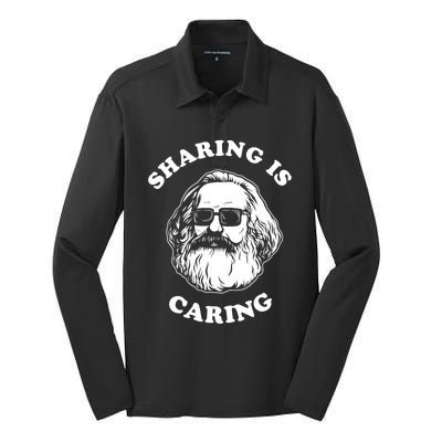 Sharing Is Caring Silk Touch Performance Long Sleeve Polo