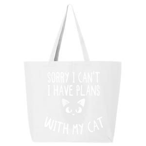 Sorry I CanT I Have Plans With My Cat Lovers Funny Cat 25L Jumbo Tote