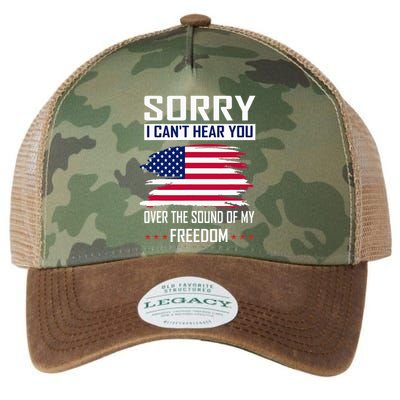Sorry I CanT Hear You Over The Sound Of My Freedom Legacy Tie Dye Trucker Hat