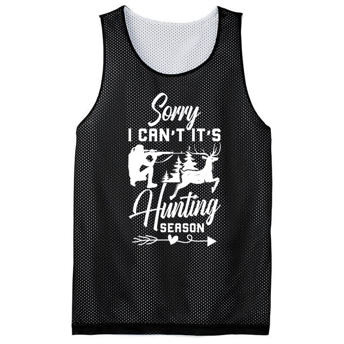 Sorry I CanT ItS Hunting Season With Deer Graphic Mesh Reversible Basketball Jersey Tank