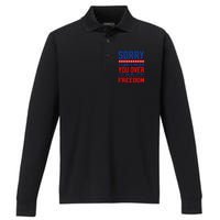 Sorry I can't hear you over the sound of my freedom tee Performance Long Sleeve Polo