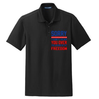 Sorry I can't hear you over the sound of my freedom tee Dry Zone Grid Polo