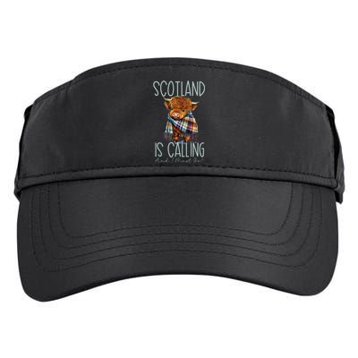 Scotland Is Calling And I Must Go! Highland Cow Adult Drive Performance Visor