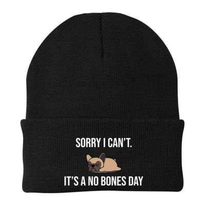 Sorry I Can't Today It's A No Bones Day Cute Pug Beanie