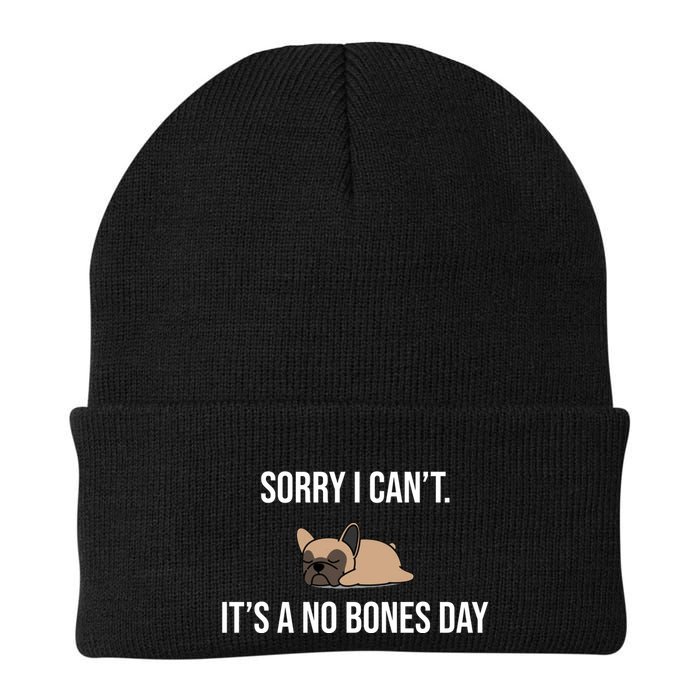 Sorry I Can't Today It's A No Bones Day Cute Pug Beanie